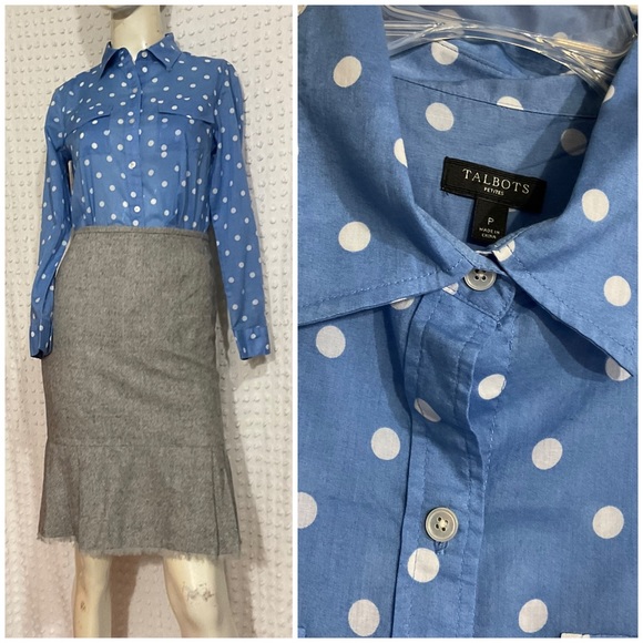 Talbots Tops - Talbots Chambray Button Down Blouse Small